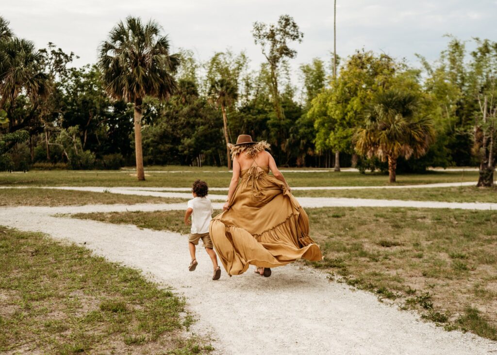 mother-and-son-running